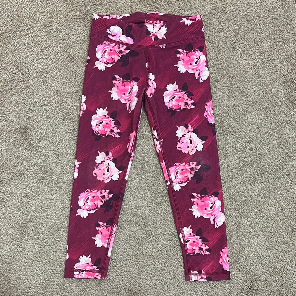Jumping Beans Pink and Red Floral Leggings